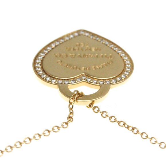 TIFFANY Return To Tiffany Diamond Necklace 18K Pink Gold Pendant - Picture 4 of 13